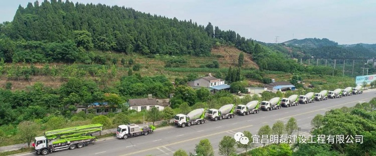 天材木业商品砼建设项目竣工在即 12台搅拌车、泵车强势加入